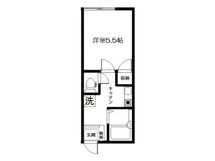 コーポ大新(1K/1階)の間取り写真