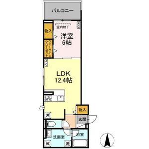 AVGI新瑞橋(1LDK/3階)の間取り写真