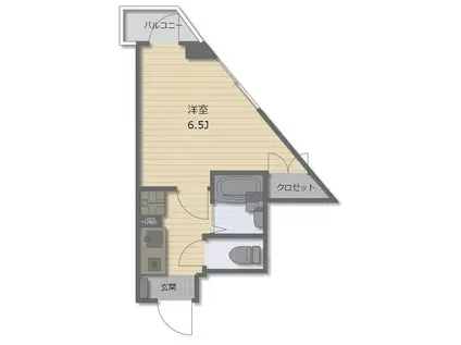 大宮プラザH(1K/1階)の間取り写真