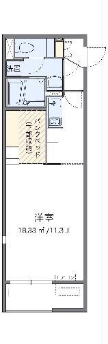 ミランダサニーコート総社(ワンルーム/1階)の間取り写真