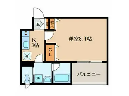 ALVINESS KEI(1K/3階)の間取り写真