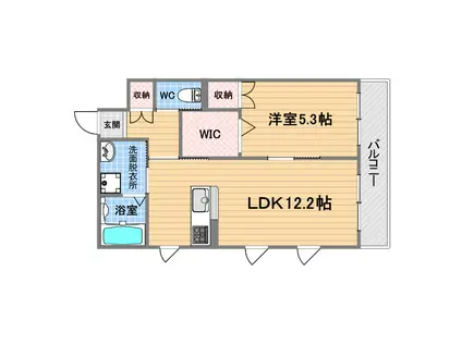 ルーエプラッツ(1LDK/3階)の間取り写真