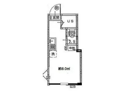 アーバンプレイス神楽坂II(ワンルーム/1階)の間取り写真