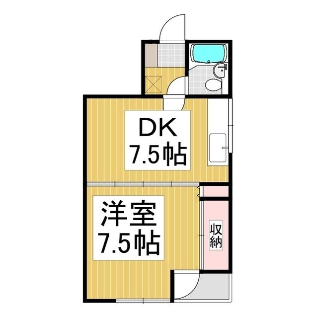 α-NEXT(1DK/2階)の間取り写真