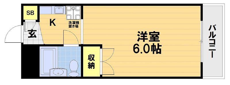 MOUNTAIN(1K/1階)の間取り写真