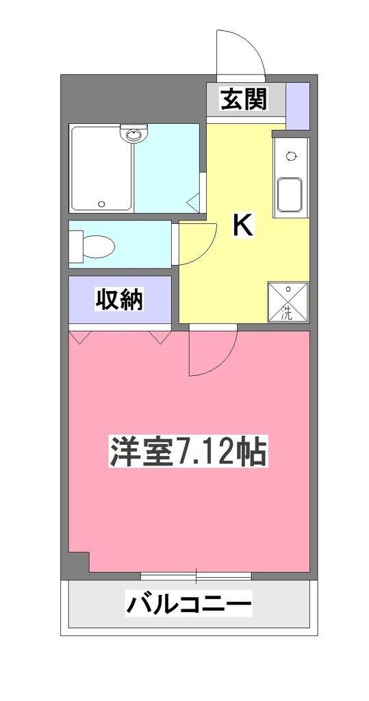 アークル(1K/2階)の間取り写真