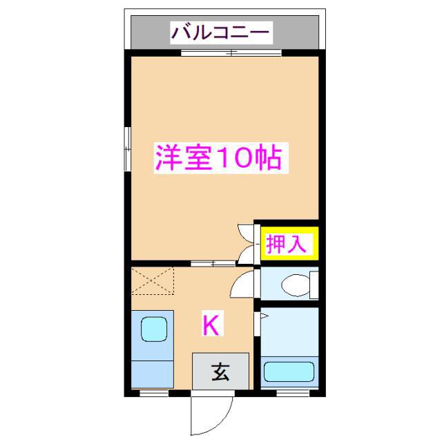 サンリブレ寿(1K/1階)の間取り写真