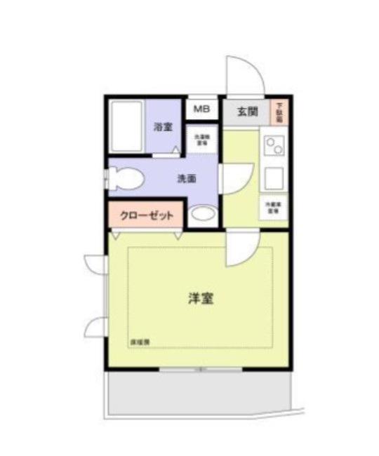 ピアコートTM練馬春日町弐番館(1K/2階)の間取り写真