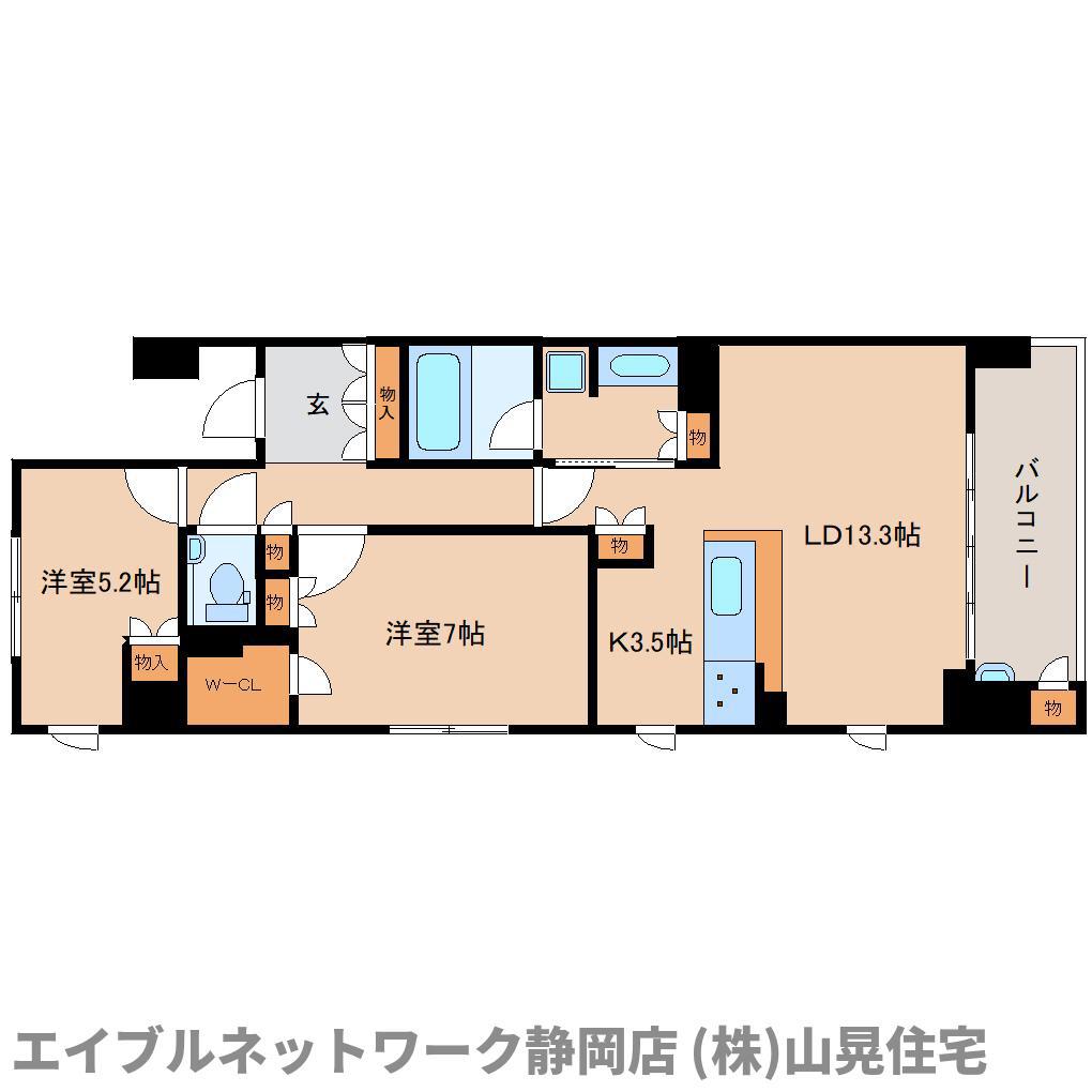 シャリエ安東一丁目209(2LDK/2階)の間取り写真
