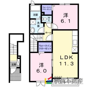 TMビレッジII(2LDK/2階)の間取り写真