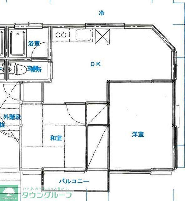 文庫ハイツ(2DK/2階)の間取り写真