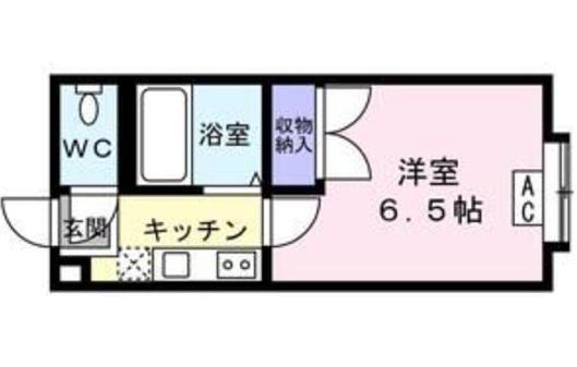 メイプル松島(1K/1階)の間取り写真