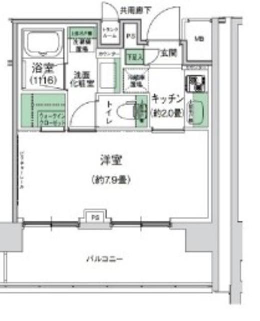 スタイリオ梶が谷(1K/4階)の間取り写真