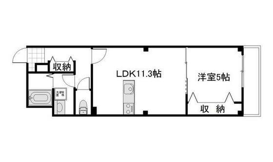 ユーティリティーホームI(1LDK/1階)の間取り写真