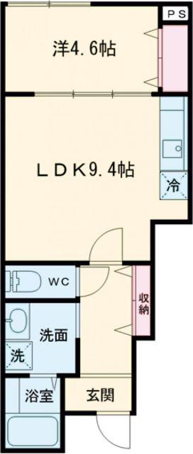 OCEAN 松阪(1LDK/1階)の間取り写真