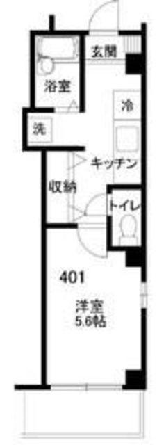 SATCビル(1K/4階)の間取り写真