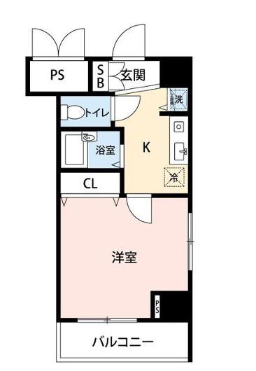 マイナビステイアベニール三田慶大前(1K/6階)の間取り写真