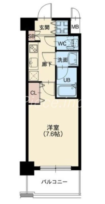SK RESIDENCES 城北(1K/5階)の間取り写真