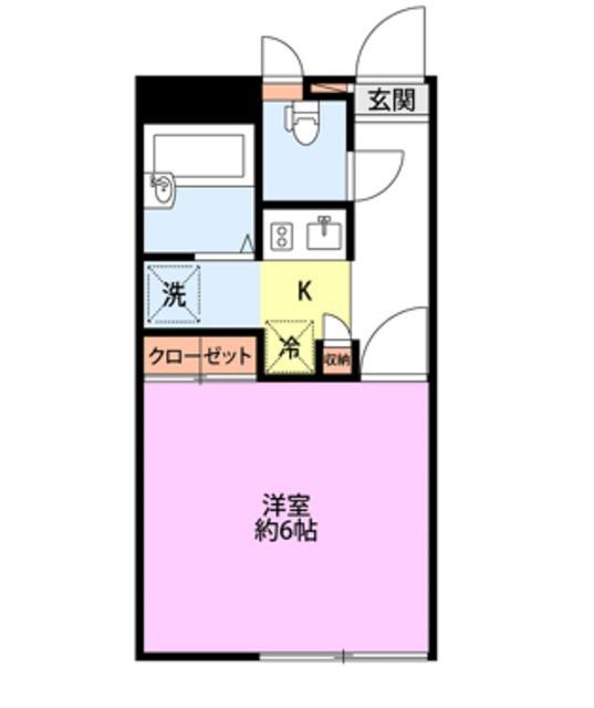 ルイ・ナール日の出(1K/3階)の間取り写真