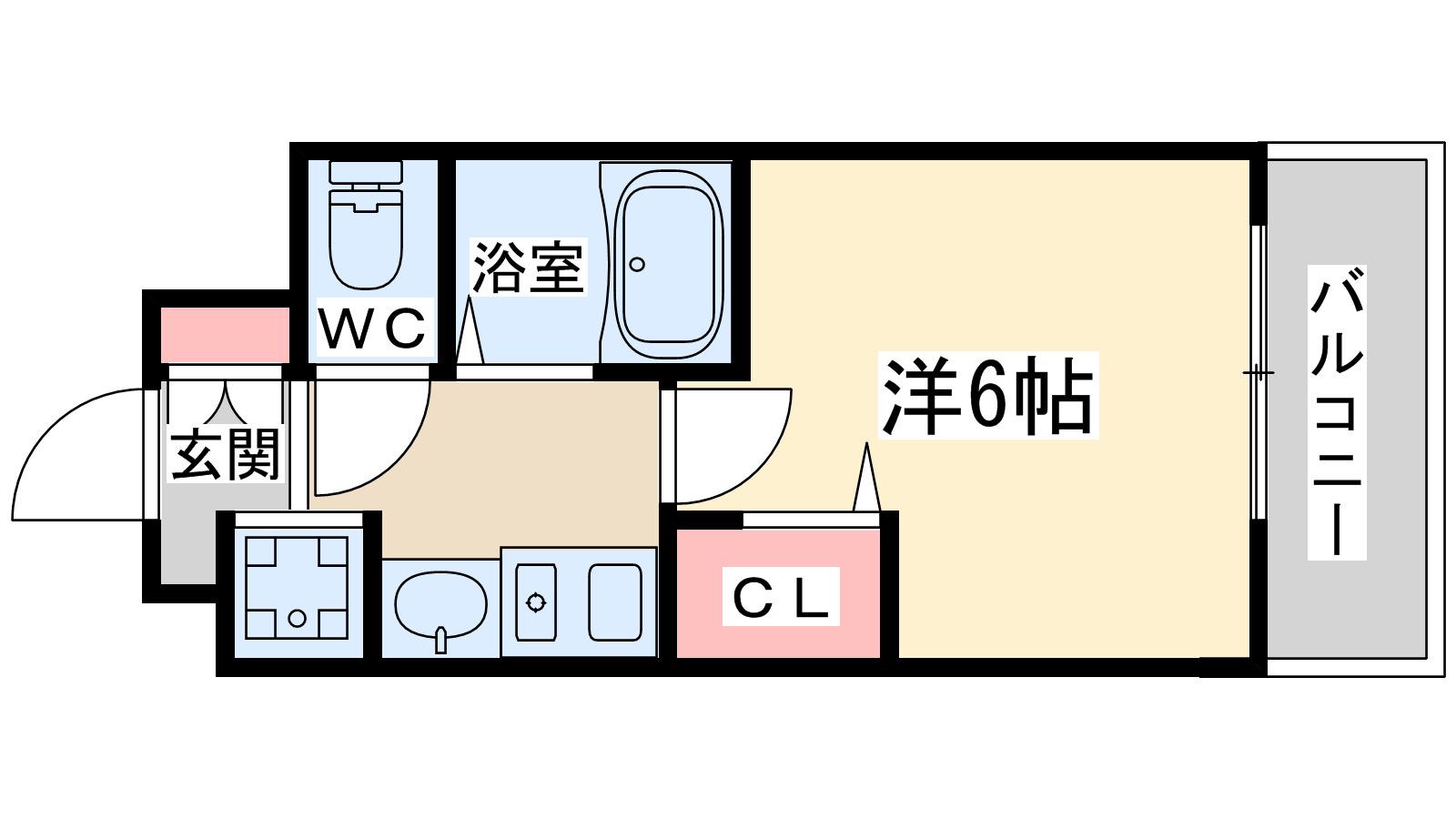 エスリード東梅田(1K/5階)の間取り写真