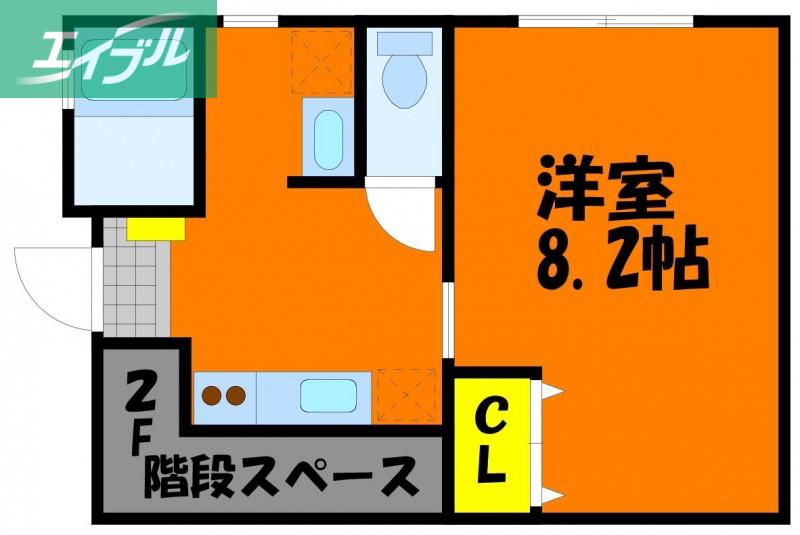 ブランブロック白石(1K/1階)の間取り写真