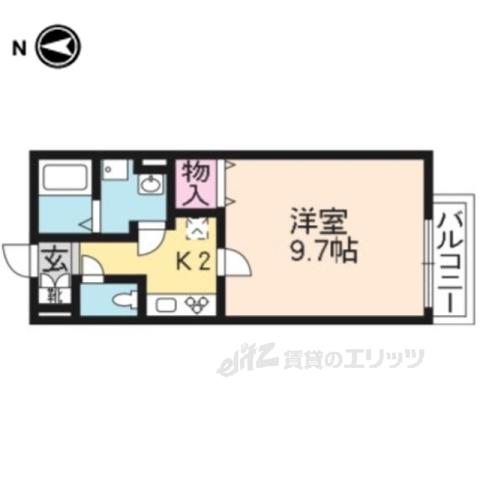 ルイヴアール(1K/2階)の間取り写真