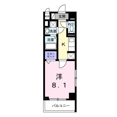 AHKS アークス(1K/3階)の間取り写真