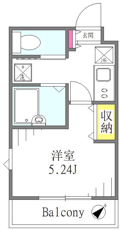 鴻巣市雷電1丁目計画(1K/2階)の間取り写真