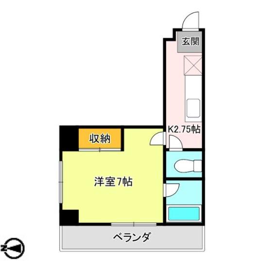 CITY M-56(1K/5階)の間取り写真
