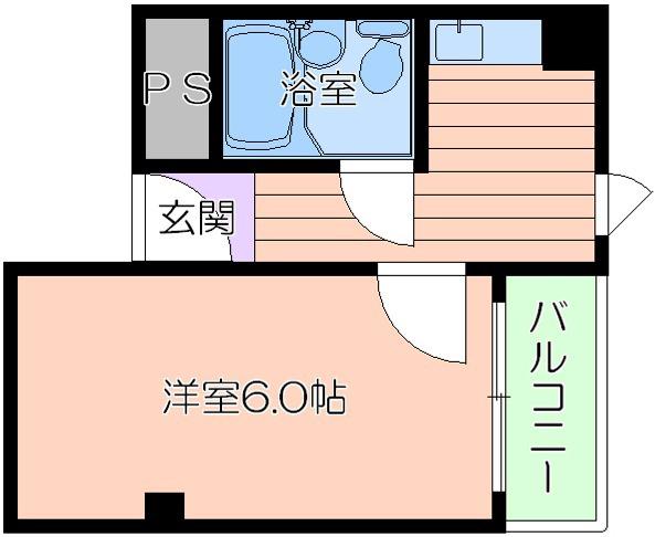 ホワイトハウス3番館(1K/3階)の間取り写真