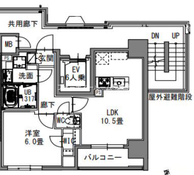 S-RESIDENCE新御徒町イースト(1LDK/4階)の間取り写真