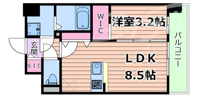 エスリードレジデンス ザ・グラン都島ノア(1LDK/12階)の間取り写真