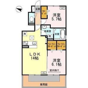 メゾンシャルマン(2LDK/1階)の間取り写真