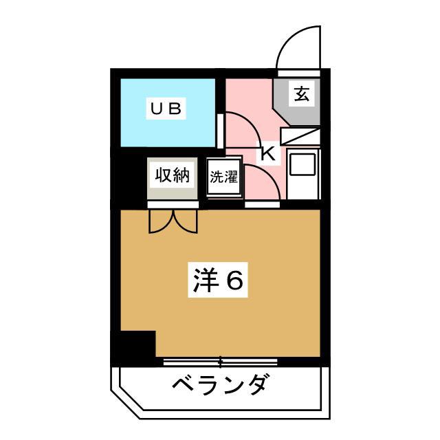 本町エスエフコート(1K/2階)の間取り写真