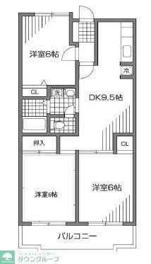 ウィンダム宮前(3DK/3階)の間取り写真