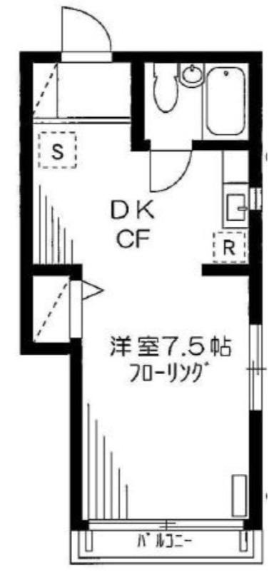 メゾンFIT(ワンルーム/2階)の間取り写真