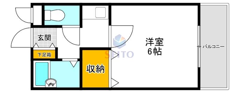グリーンヒル江坂(1K/2階)の間取り写真