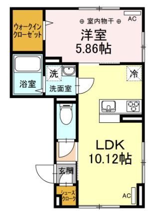 ペイナタルCHIKAI(1LDK/3階)の間取り写真