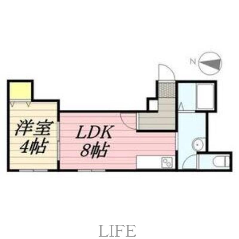 アルコバレーノI(1LDK/2階)の間取り写真