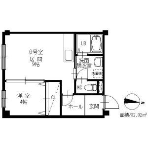 アップルコートS11(1LDK/4階)の間取り写真