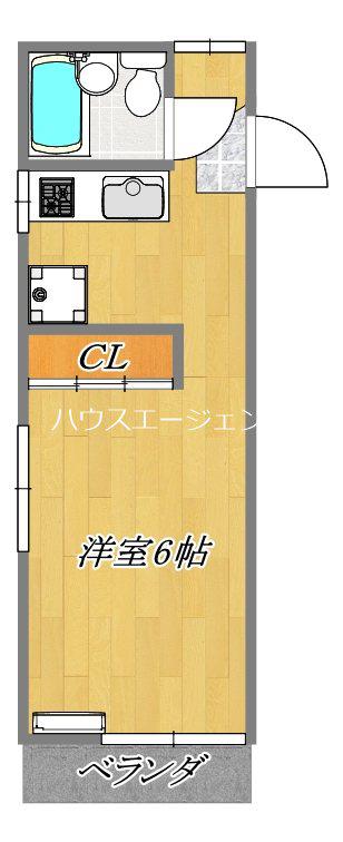 クレール8(ワンルーム/1階)の間取り写真