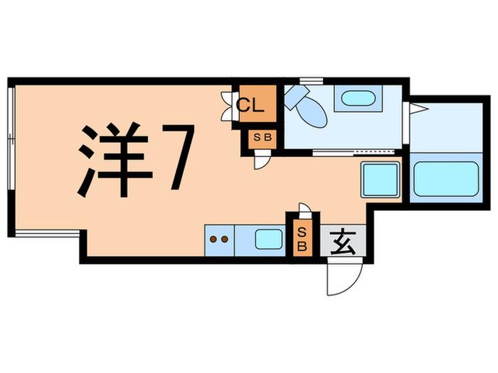 PRECIOUS(ワンルーム/1階)の間取り写真