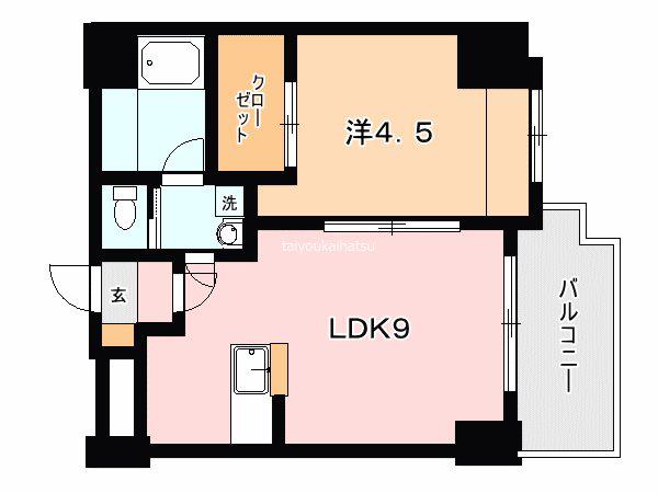 さくらヒルズ樋之口壱番館(1LDK/5階)の間取り写真