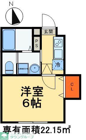 クラーツ ハイム(1K/1階)の間取り写真