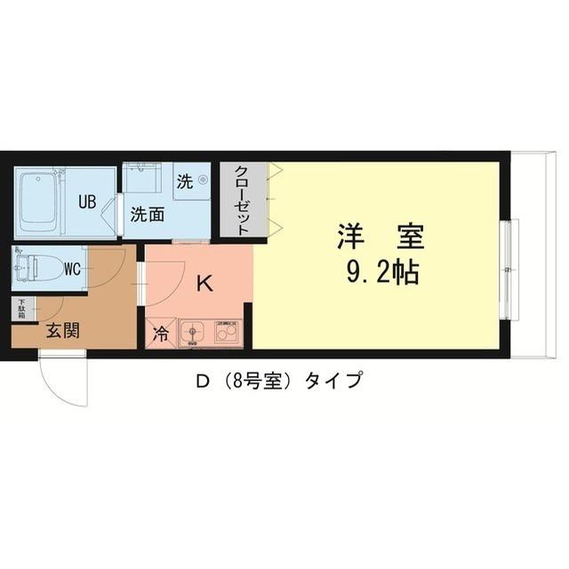 コート ダジュール(1K/2階)の間取り写真