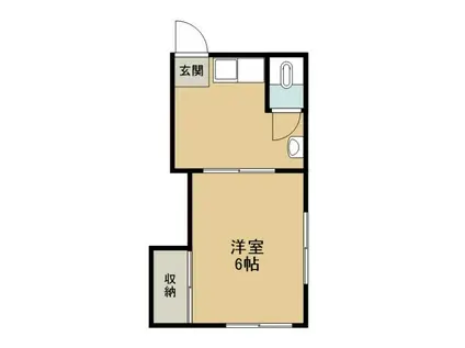 金井荘(1K/2階)の間取り写真