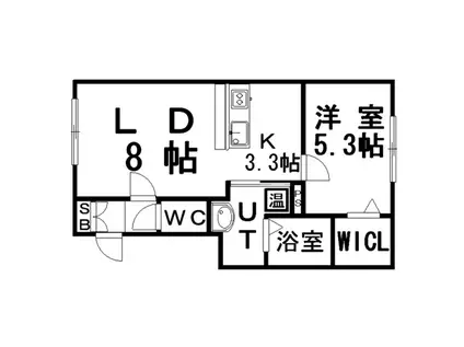 ヴェルジェ(1LDK/1階)の間取り写真