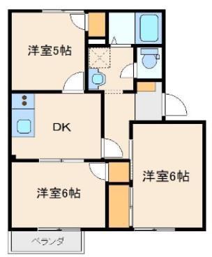 ストークうちだ(3DK/2階)の間取り写真