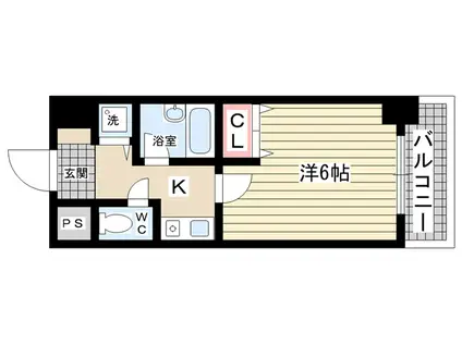 メルベーユ西宮(1K/3階)の間取り写真