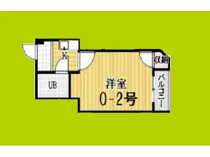 シルバーハイツ(1K/5階)の間取り写真